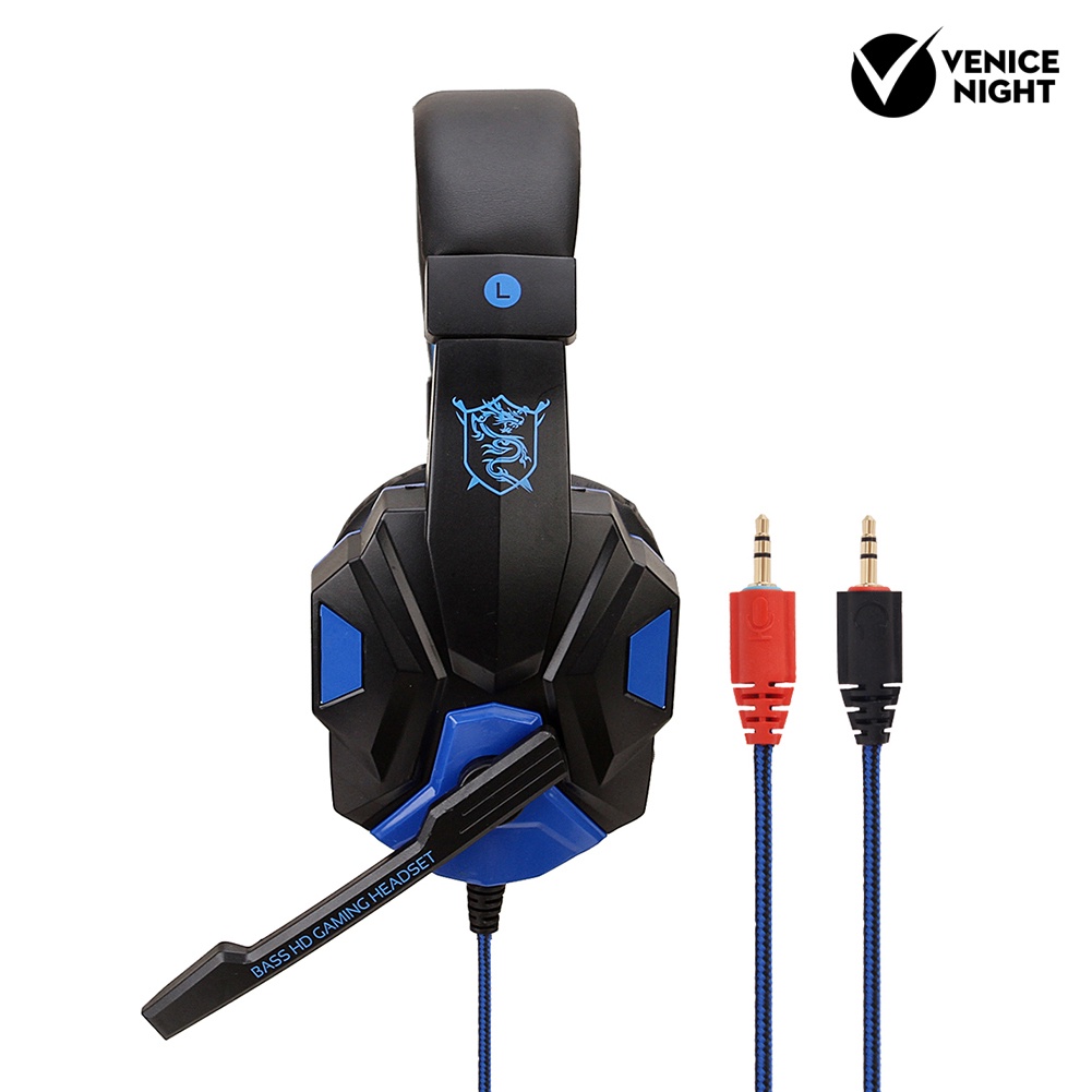 (VNEP) (Berkabel) Soyto SY830MV Stereo Gaming Headset Kontrol Volume Headphone dengan Mic untuk PC