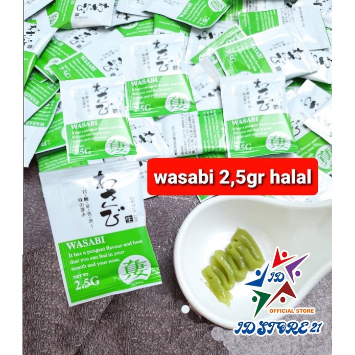 Wasabi Sachet Pasta Halal 2,5 gram TERMURAH original sushi snack wasabi saset