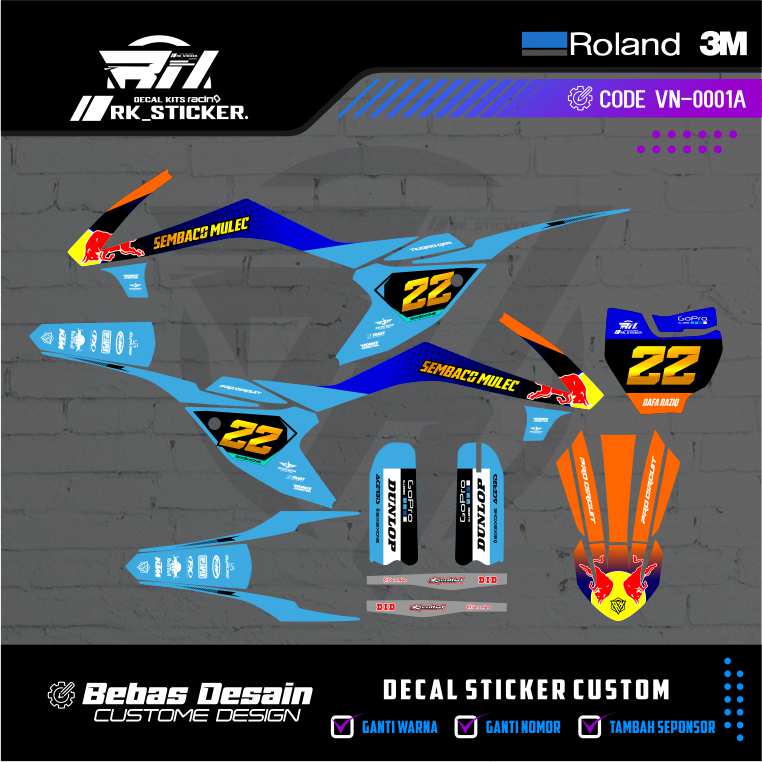 DECAL KTM 65 CC 2017 FREE CUSTOME DESIGN