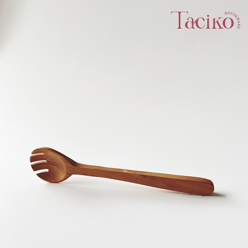 Ktmstore Garpu makan Kayu Bulat Natural spoon Wooden Cutlery Taciko TCK-102