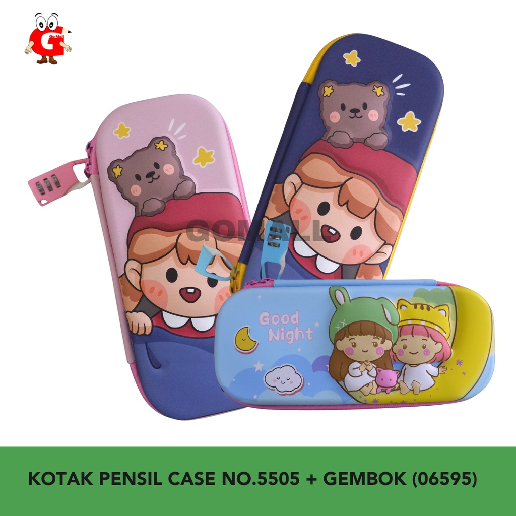 

Kotak pensil / tempat pensil / alat tulis case tebal No.5505 + Gembok