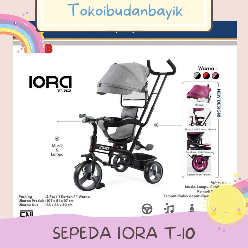 Bisa COD Ready Stock Sepeda Anak Roda Tiga Iora T10 Murah Berkualitas