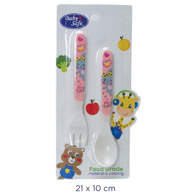 BABY SAFE Spoon And Fork  SG001 - Sendok Bayi