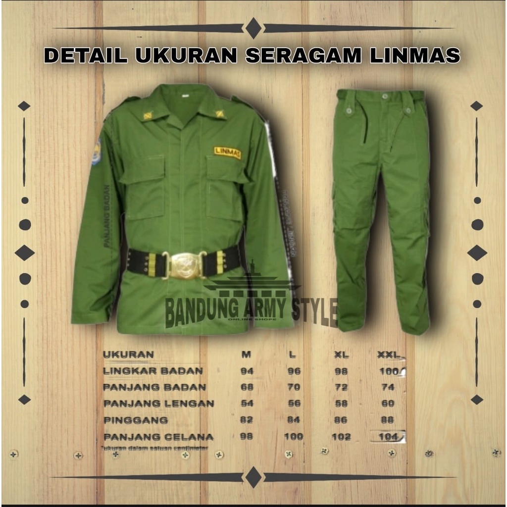 BAJU SERAGAM LINMAS LENGKAP /SERAGAM DESA, HANSIP,SERAGAM LINDUNGAN MASYARAKAT .STELAN LINMAS MURAH BANDUNG