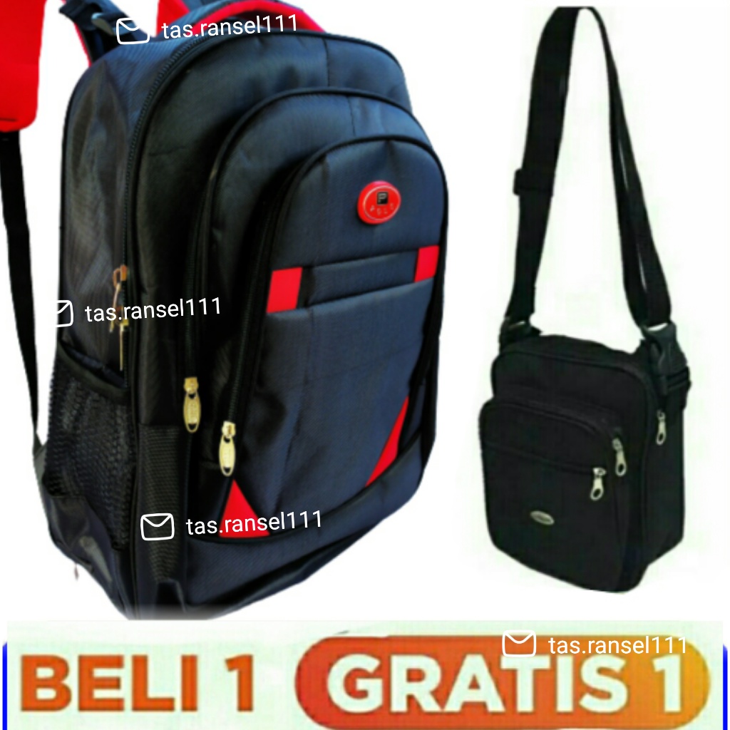 Tas Gendong Pria Polo Global 9608 Coklat Ransel Laptop Cowok Laki Laki Stylish Trendy