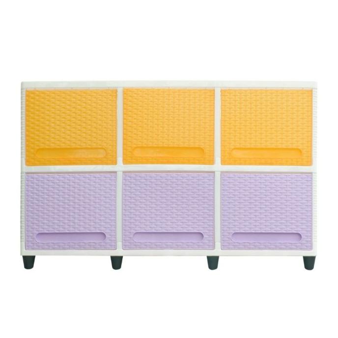

lemari plastik triple club flip susun 2 stock ready