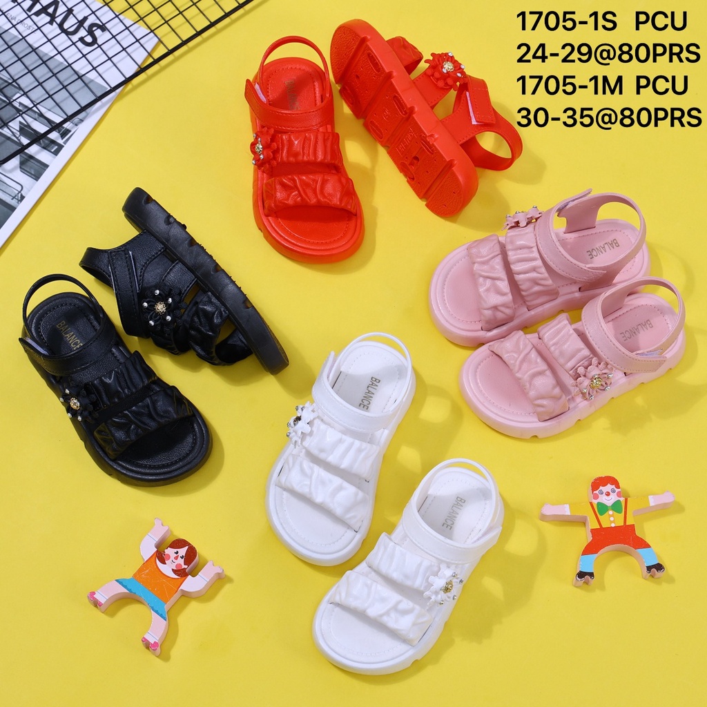 Sandal Double Strap Fashion Anak Import 1705 (SIZE 24-35) MERK FASHION ORIGINAL