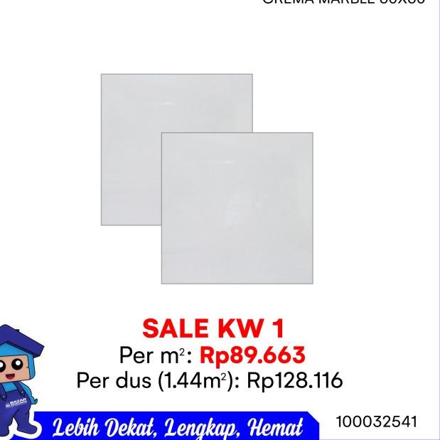 GRANITE / GRANIT LANTAI SANDIMAS D-EUROGRESS CREMA CREME MARBLE 60X60