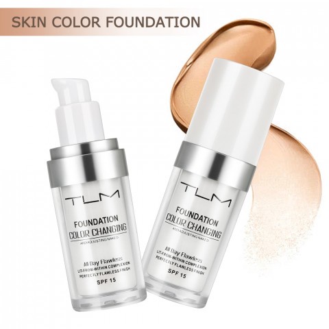 TLM sunscreen foundation spf15 Color Changing concealer dan foundation waterproof 30ml