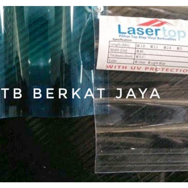 ATAP FIBER GELOMBANG PLASTIK CLEAR BENING LASERTOP 180 CM X 80 CM