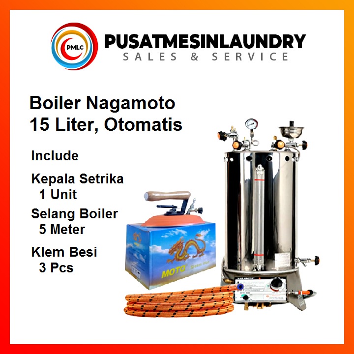 Boiler Nagamoto 15 Liter, Setrika Uap Otomatis