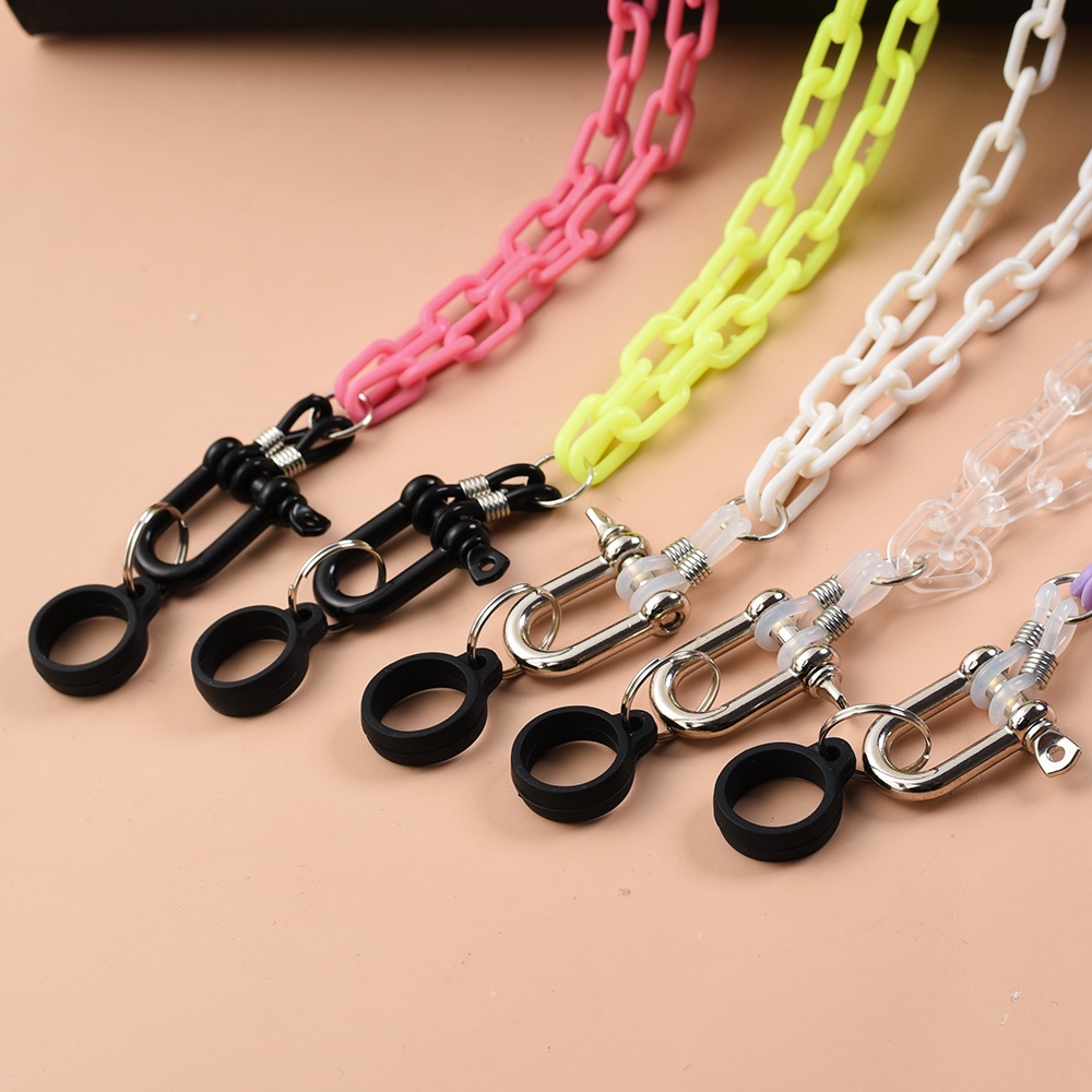 1 Pc Kalung Lanyard Bahan Akrilik Anti Hilang Dengan Kait Serbaguna Gaya Punk