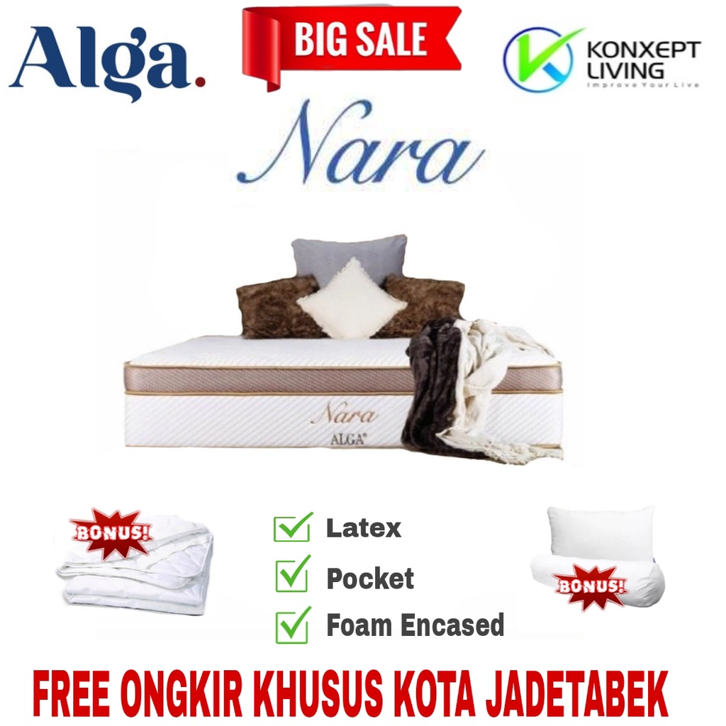 ALGA - Springbed NARA Latex & Pocket Spring//Matras Only 160x200