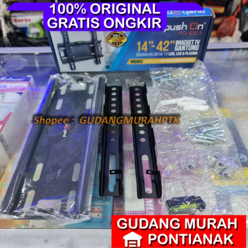 bracket tv 14&quot; - 42&quot; / breket tv 14in sampai 42in