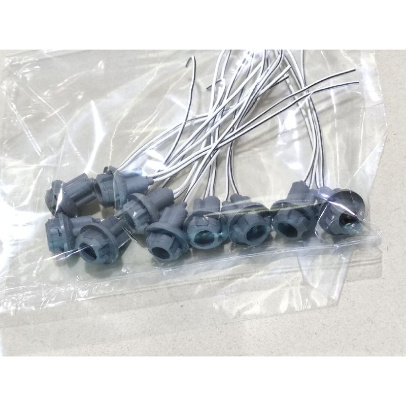 Soket bohlam lampu T10 socket bohlam lampu sein mobil motor isi 10pc