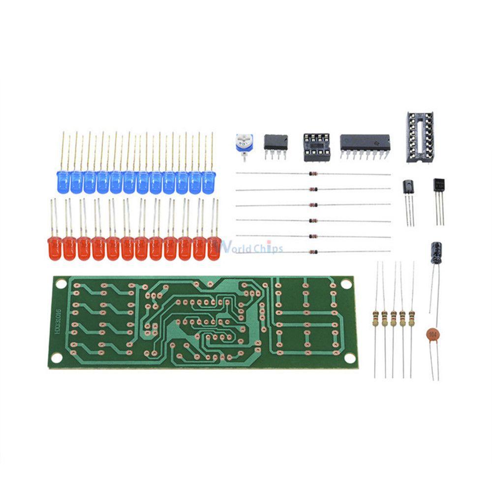 Agustinina Kit Lampu Kedip Kit Lampu Strobo Kreatif Bagian Elektronik DIY NE555+CD4017