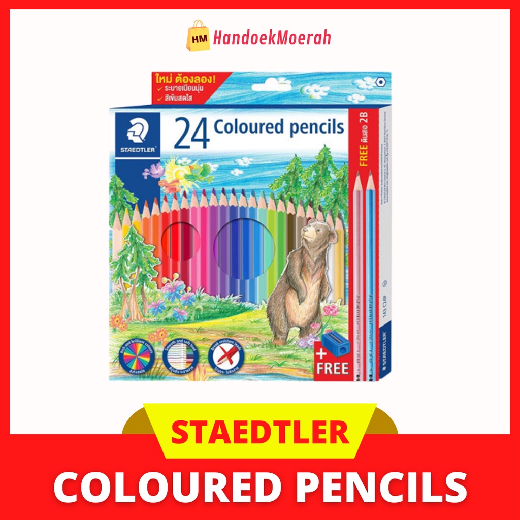 Staedtler Pensil Warna Permanent Soft Lead - 24warna