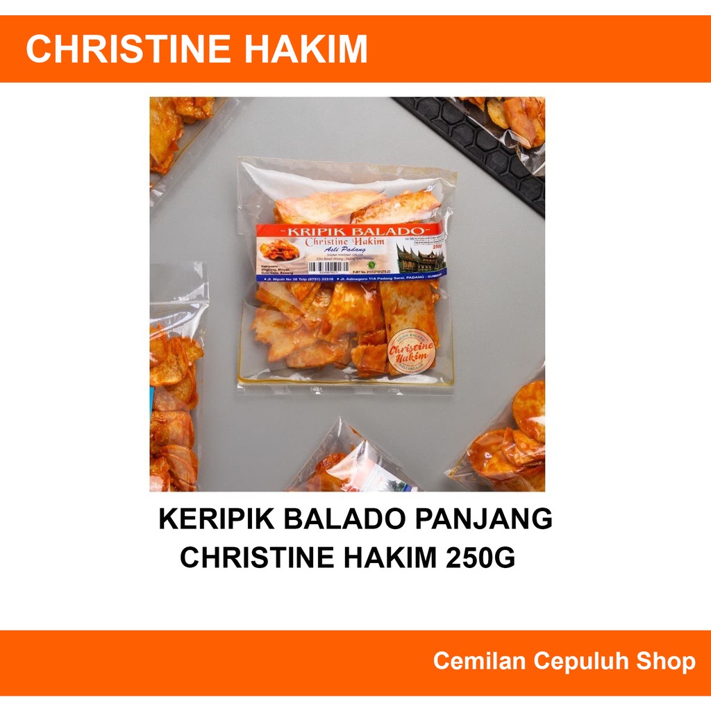 

Keripik Balado Christine Hakim 250g Panjang / sanjai balado christine hakim