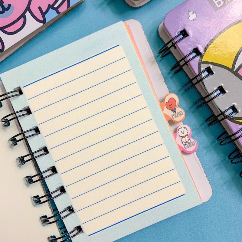 NOTE BOOK SPIRAL BT21/ BUKU DIARY SPIRAL MOTIF BT21 BTS / BUKU NOTES SPIRAL/BUKU CATATAN