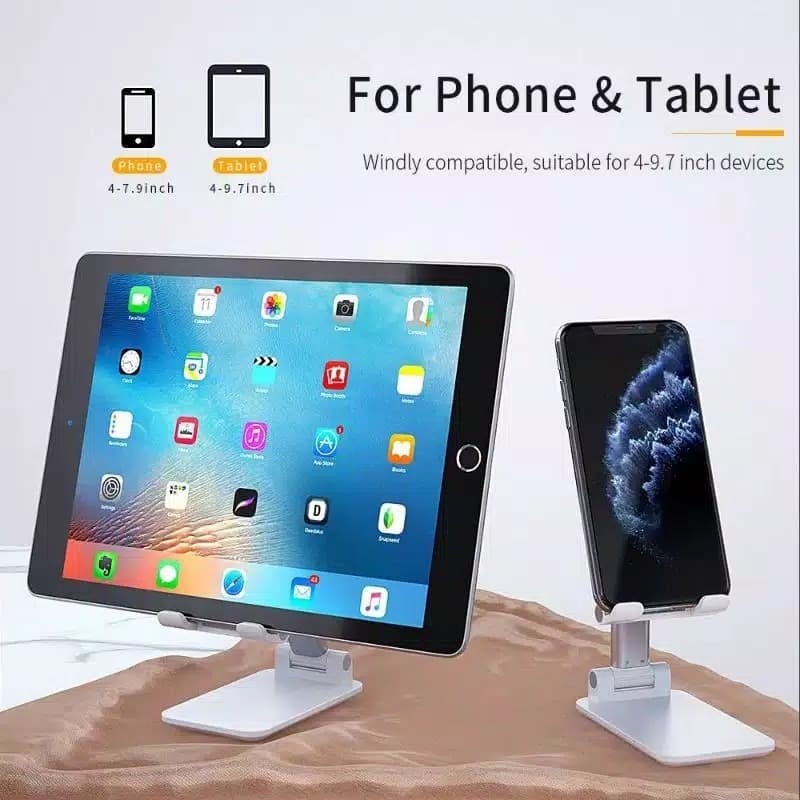 HS FOLDING DESKTOP PHONE HOLDER TABLET TAB IPAD STAND HOLDER LIPAT HP