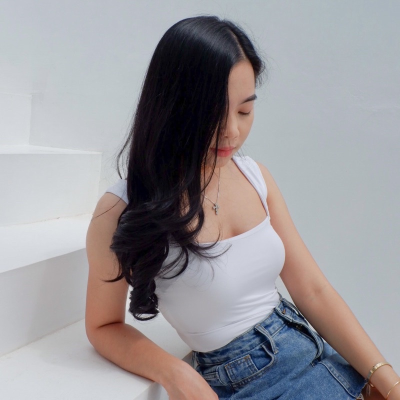 VINTAGE Bella Tanktop Tanktop Wanita Korea