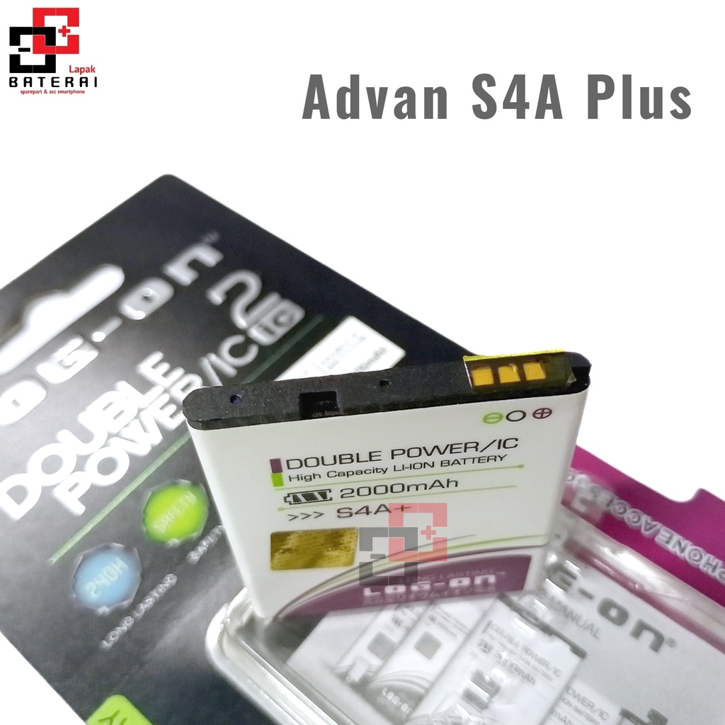 LOG - ON Advan S4A Plus Double Baterai IC Protection Battery Batre