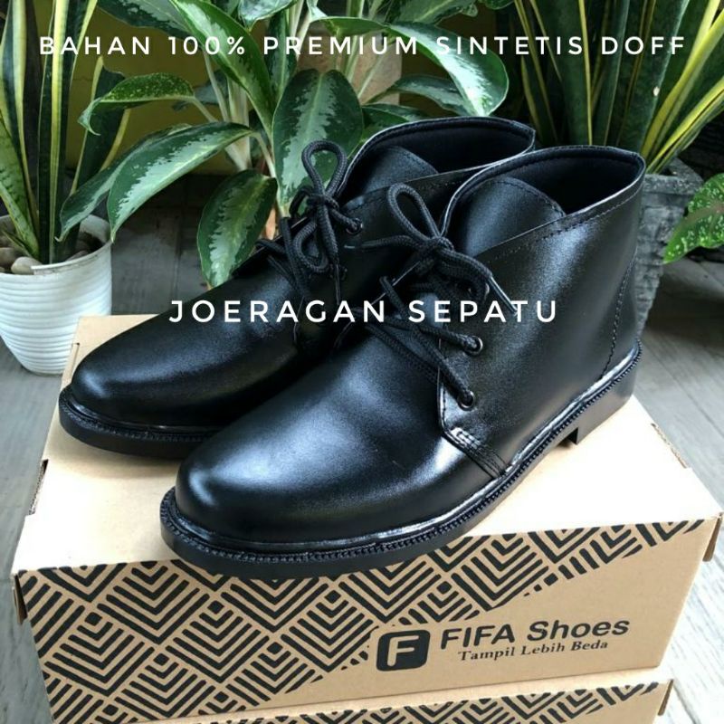 Sepatu PDH DOFF Sepatu Dinas Tali Pria Sepatu PDH TNI Polri Security Satpam Tanpa Resliting Sepatu Kerja BT