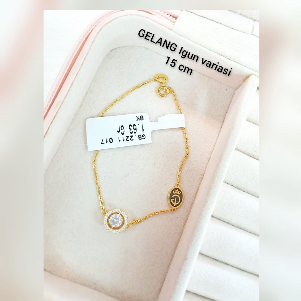 Gelang igun gold emas asli kadar 375 8 karat