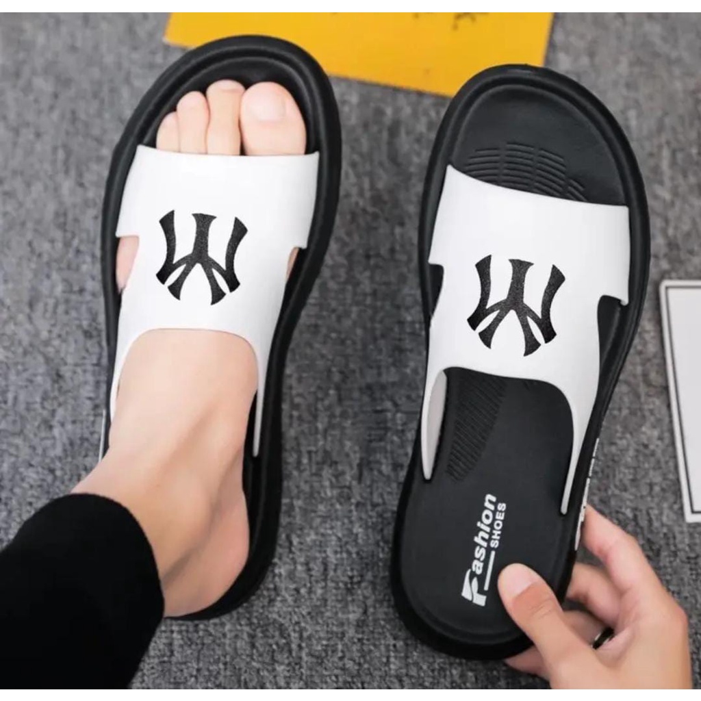 Sandal selop pria Import kekinian - Sendal Cowok Terbaru - Sandal Japit Keren Jepit Kulit Sintetis