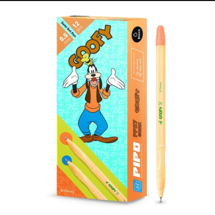 

Pipo Pulpen Pps7 Goovy Versi Disney Tinta Hitam Pen Satuan Ecer