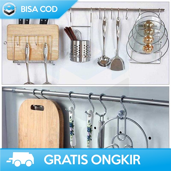 GANTUNGAN SERBAGUNA HANGER HOOK KITCHEN BENTUK S STAINLESS STEEL M127