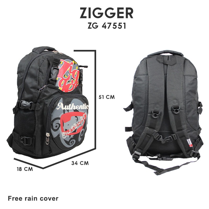 [KLIKTAS] Tas Ransel Pria Dewasa Kerja Backpack Lokal Semi Caril Zigger 47551