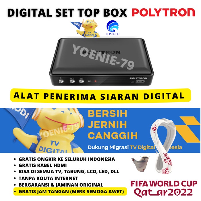 Digital set top box DVB T2 PDV 600 T2 EWS + HDMI / STB DVBT2 Polytron