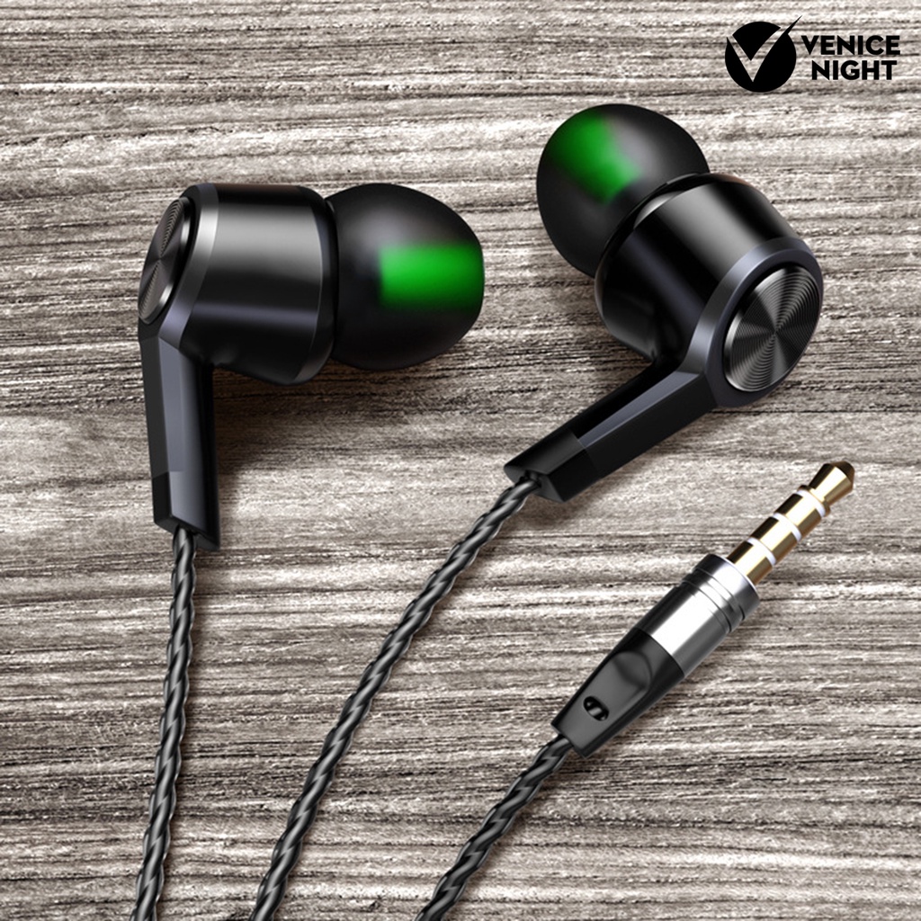 (VNEP) (Berkabel) M6 In-ear Earphone Heavy Bass 1.2m 3.5mm Control Earbud dengan Mic untuk Olahraga