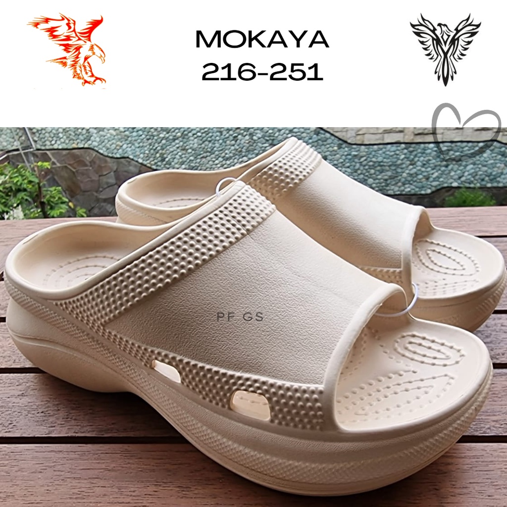 Sandal Wedges Wanita MOkaya 216 -251 Fuji Jellly Platform Tebal Eva