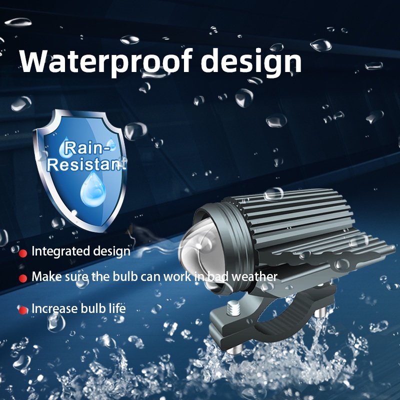 Lampu Strobo LED 4 Mode Warna Putih / Kuning Untuk Motor