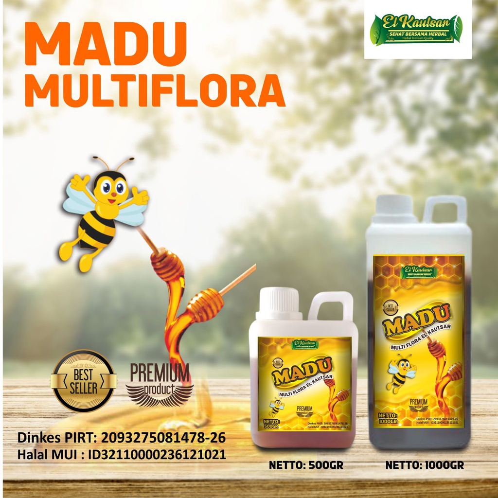 

MADU MURNI MULTI FLORA KAUTSAR ISI 1000GR