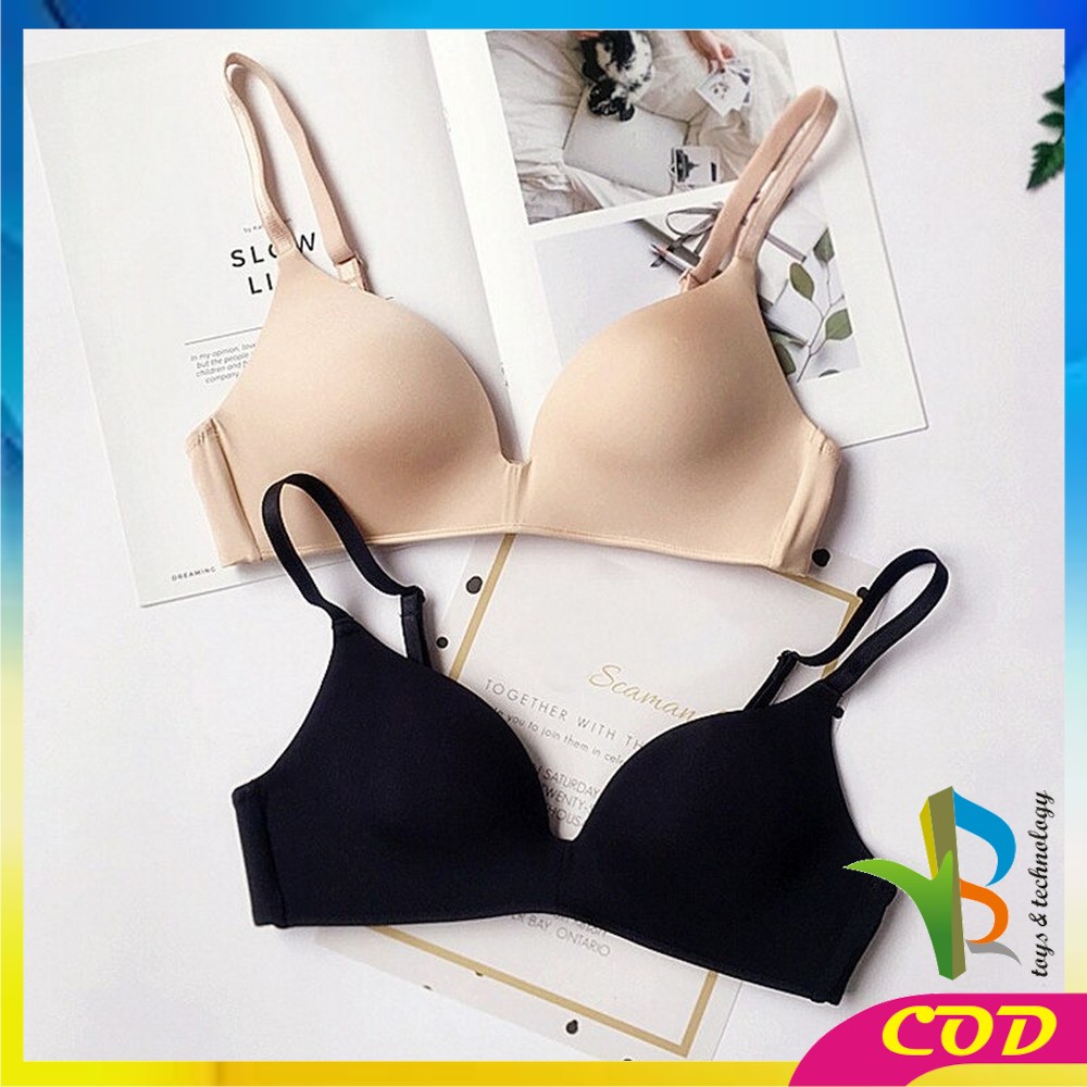 RB-P45 Bra BH Tanpa Kawat Bahan Halus Pakaian Dalam Wanita Bra Push Up Elastis Sexy Yoga Bra Murah