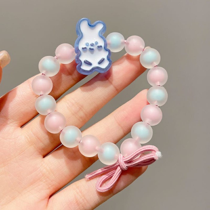 Gelang Karet Rambut Bear Anak Perempuan Motif Unicorn Kado Cewek Manik