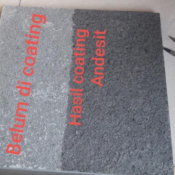 Coating cat batu alam andesit