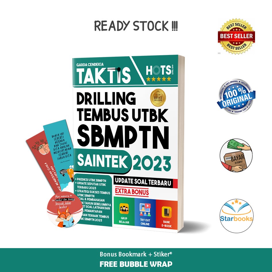 Jual Buku Taktis Drilling Tembus Utbk Sbmptn Saintek Garda Pendidikan Shopee Indonesia