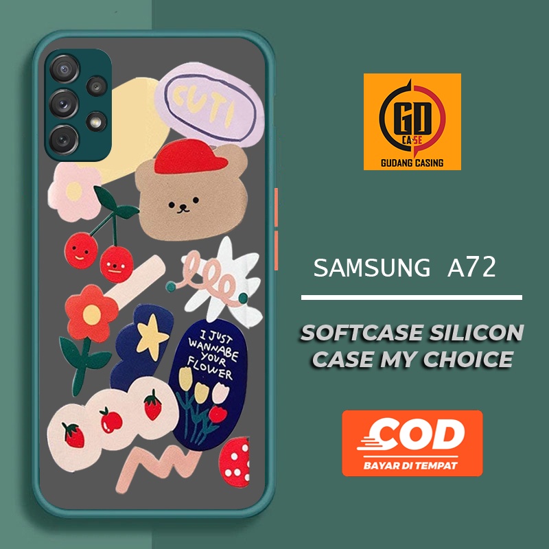 Case SAMSUNG A72  Case Hp SAMSUNG A72 Case Mychoice Gudang Casing [FLOWER] Casing Hp Aesthetic Kesin