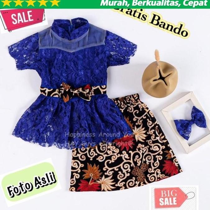KEBAYA ANAK PEREMPUAN GRATIS BANDO ( FOTO ASLI ) 1-7 TAHUN BAJU ADAT WE6465FE