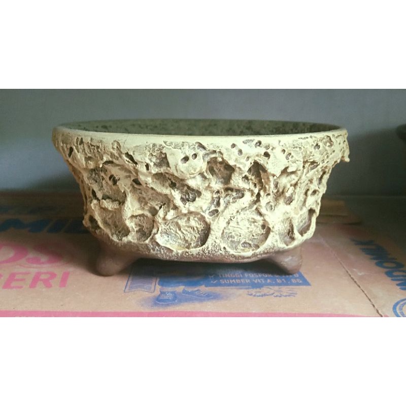 pot bonsai relief handmade