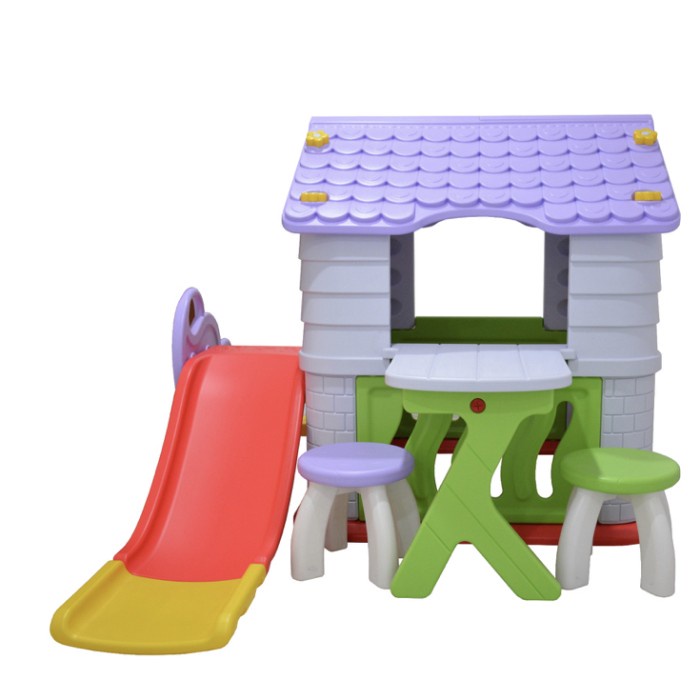 Mainan Luar Ruang Rumah Rumahan Bighappy Playhouse Tobebe Ayunan Prosotan Perosotan Anak
