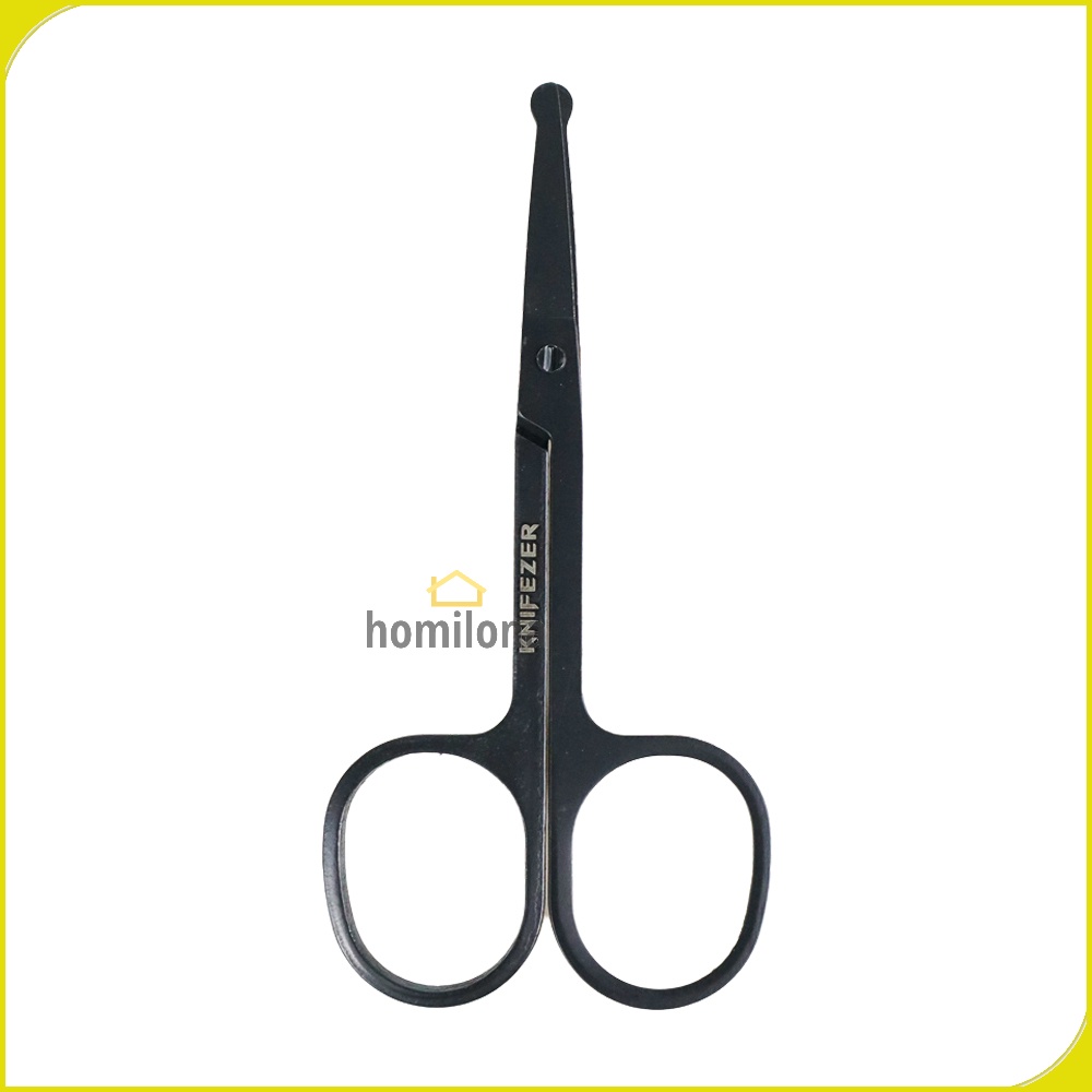 Gunting Cukur Bulu Hidung Nose Hair Scissor Stainless Steel KNIFEZER FS124 Black