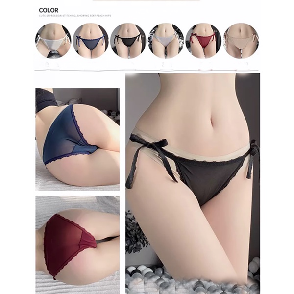 celana dalam g string wanita transparan tali samping Lingerie C075