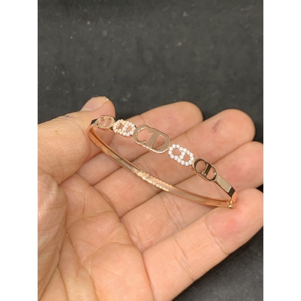 Gelang tangan emas asli kdr 750 model CD rose gold