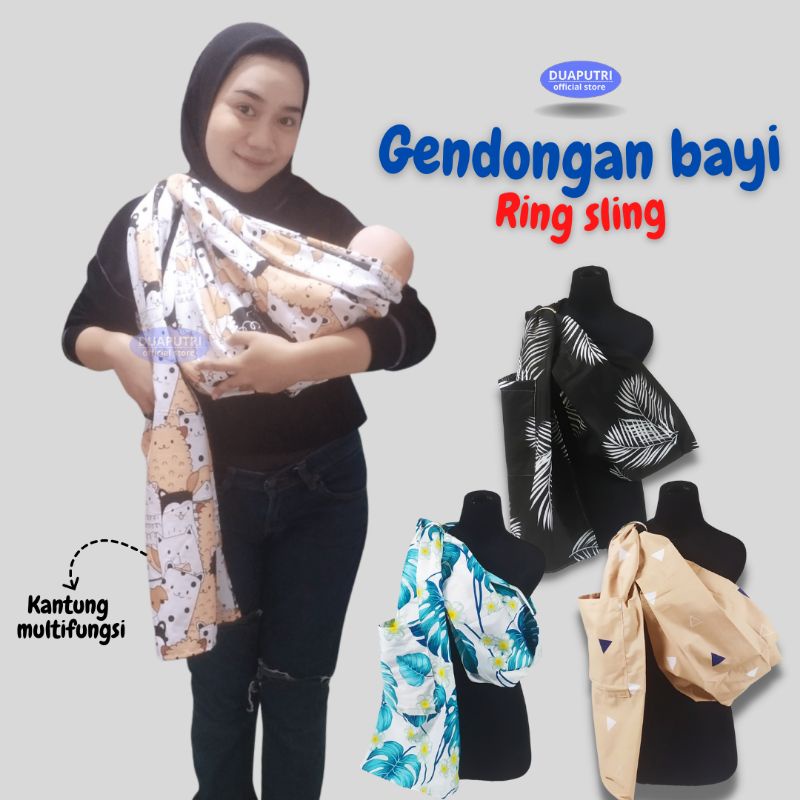 Gendongan Bayi Ring Sling / gendongan bayi samping / gendongan bayi katun