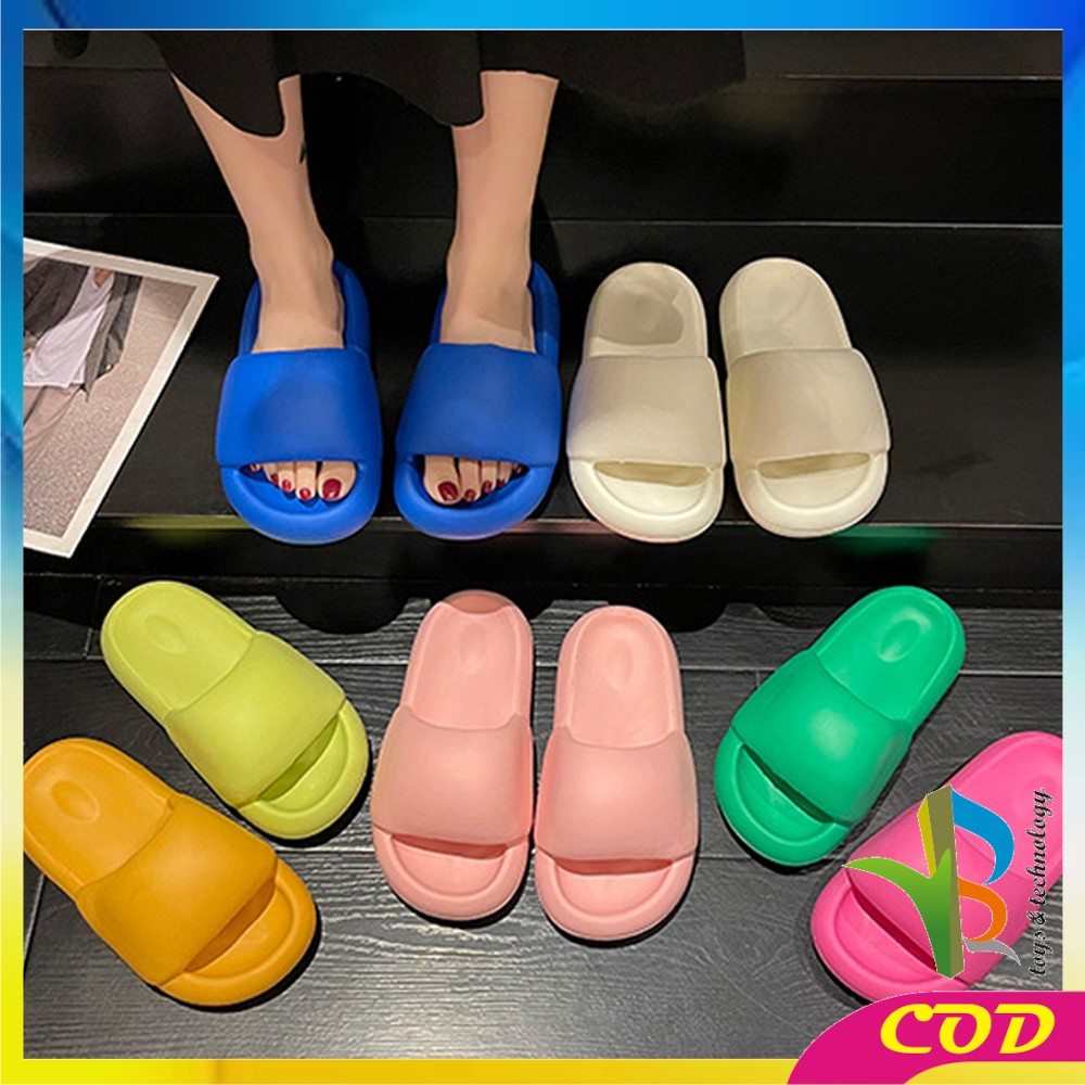 RB-S48 Sandal EVA FLip Flop Tinggi Tidak Licin Selop Pria Wanita Sandal Pasangan / Comfortable Thick Sole Shower Slippers Couple Import